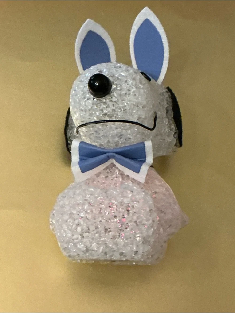 Bunny Ears Peanuts Snoopy Decorative Light Up Figurine